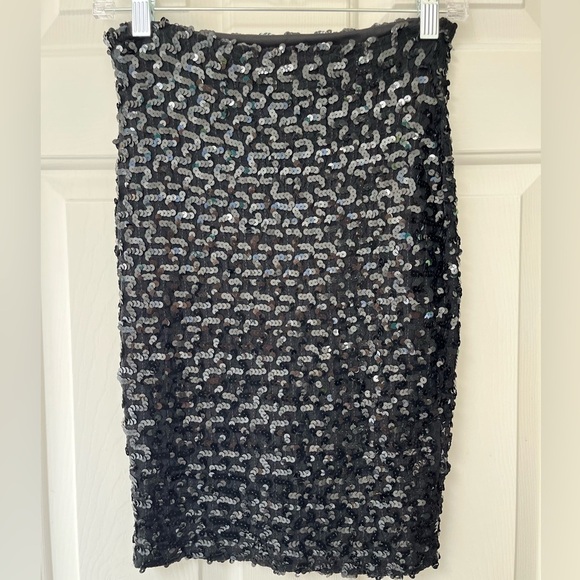 Vintage Black 80s 90s Mini Skirt S Canadian Made - Picture 9 of 15